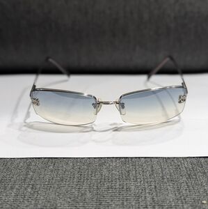 Chanel blue gradient tint CC sunglasses